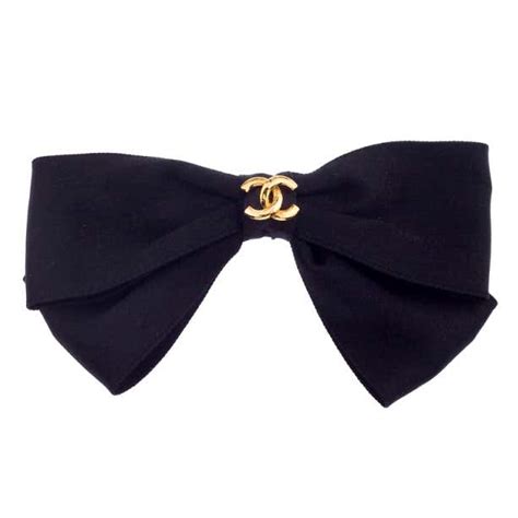 chanel barrette|chanel bow tie for hair.